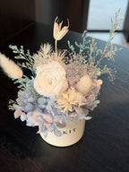 Snow - Everlasting Small Preserved Flower in Vase – Blue | Thoughtful Birthday Gift Idea