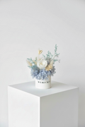Snow - Everlasting Small Preserved Flower in Vase – Blue | Thoughtful Birthday Gift Idea