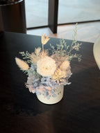 Snow - Everlasting Small Preserved Flower in Vase – Blue | Thoughtful Birthday Gift Idea