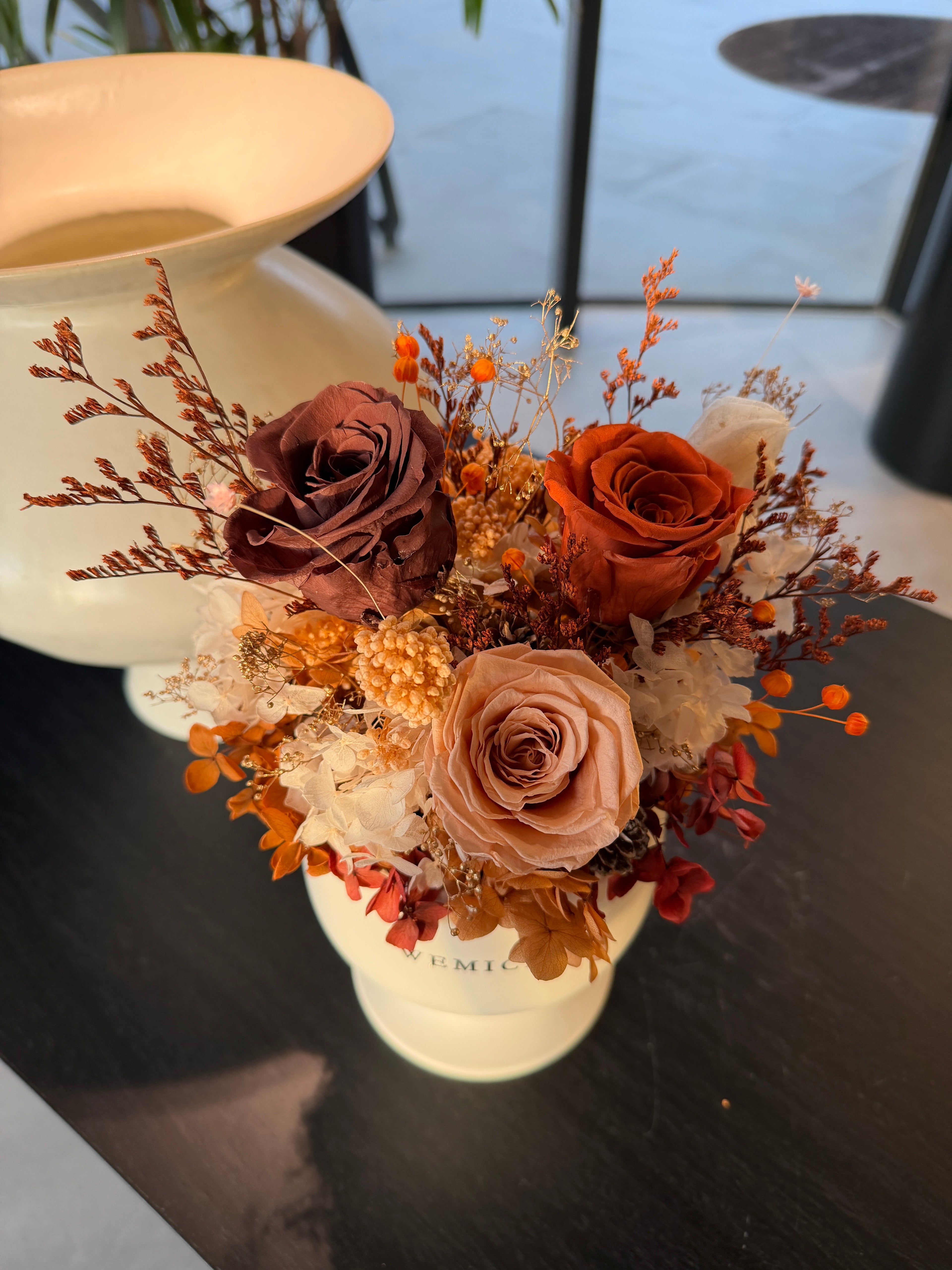 Duskyrust -  Everlasting Preserved Flower in Vase | New Home Celebration Gift