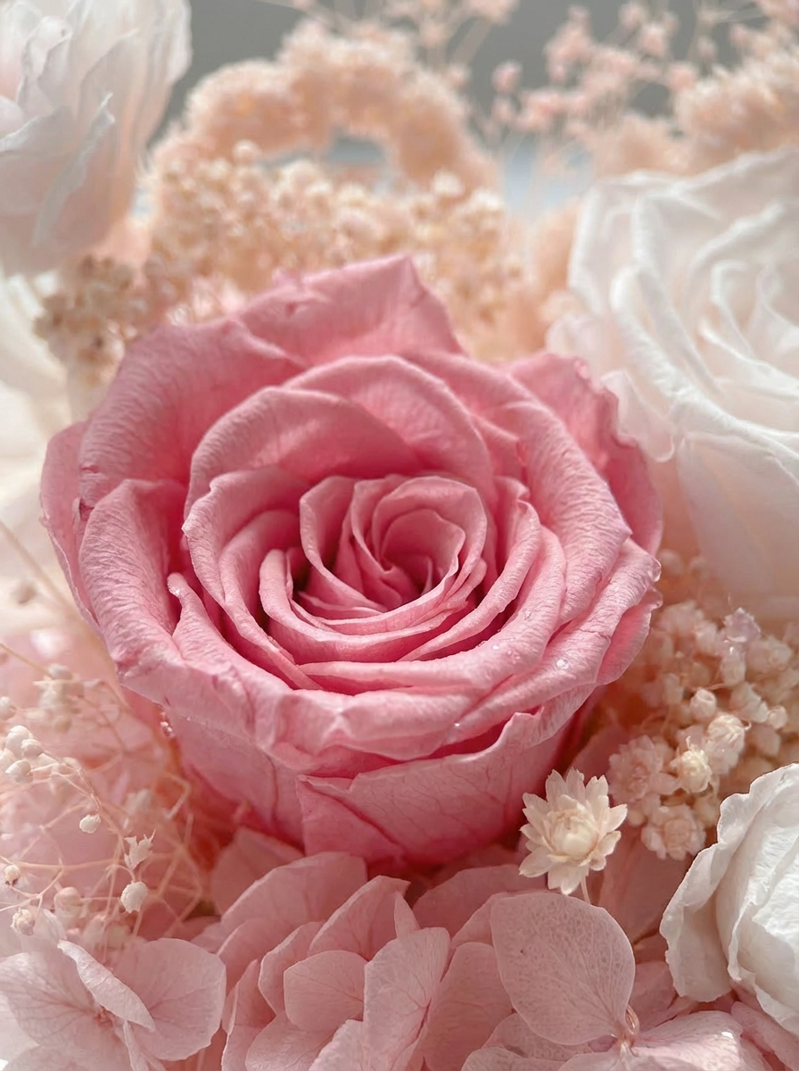 Beloved - Everlasting Preserved Flower in Vase – Pink | Anniversary Gift