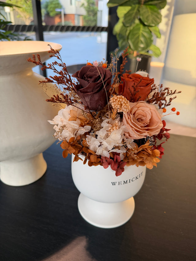 Duskyrust -  Everlasting Preserved Flower in Vase | New Home Celebration Gift