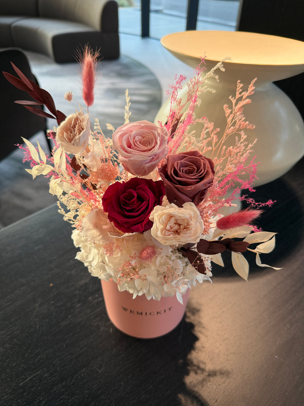 Estrus - Everlasting Preserved Flower in Vase – Pink | Anniversary Gift