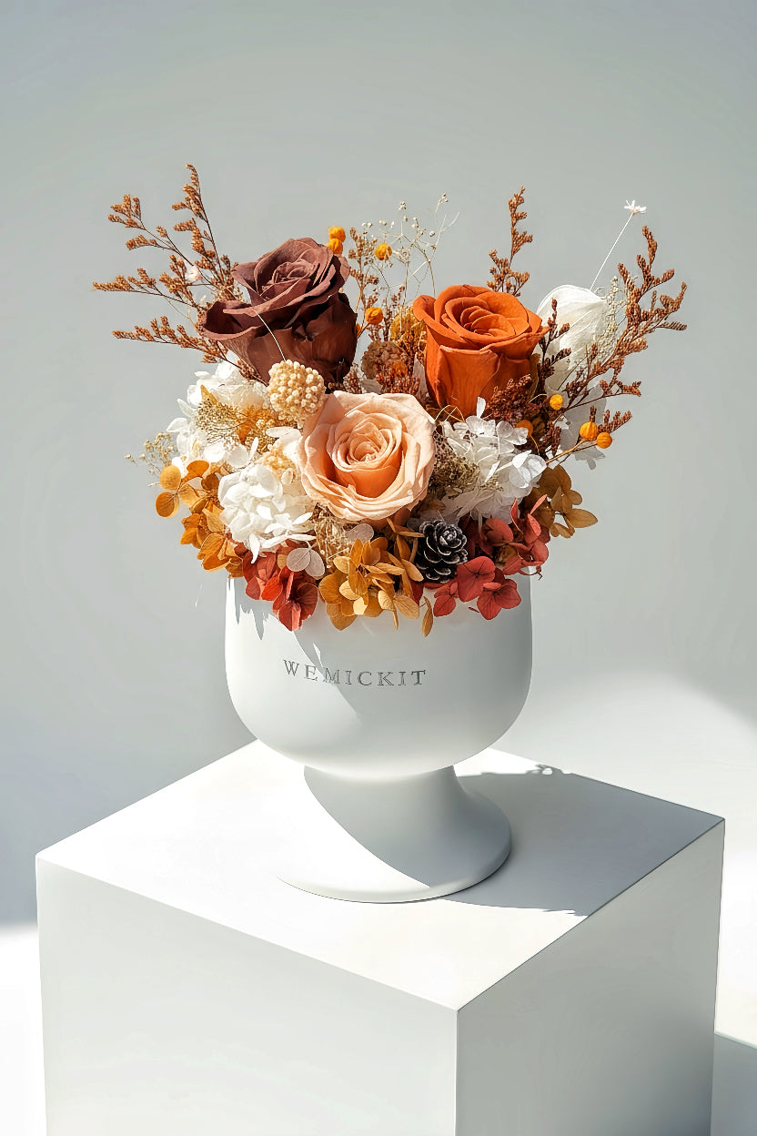 Duskyrust -  Everlasting Preserved Flower in Vase | New Home Celebration Gift