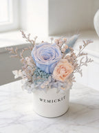 Blue Nude - Preserved Flower Vase Decor